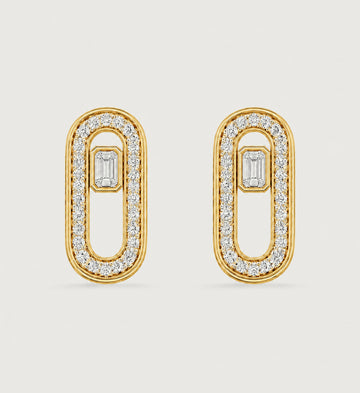 Relic Portal Stud Earrings (Gold), main product view