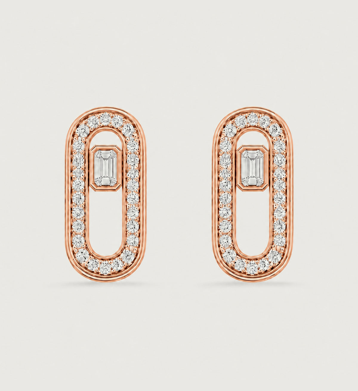Relic Portal Stud Earrings (Rose Gold), main product view