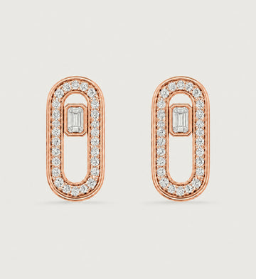 Relic Portal Stud Earrings (Rose Gold), main product view