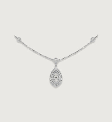 Relic Marquise Halo Necklace (Silver), main product view