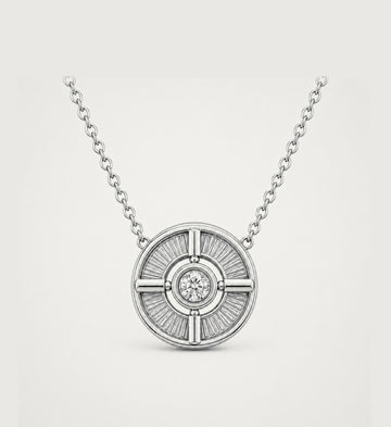 Relic Meridian Disc Necklace (Silver), main product view
