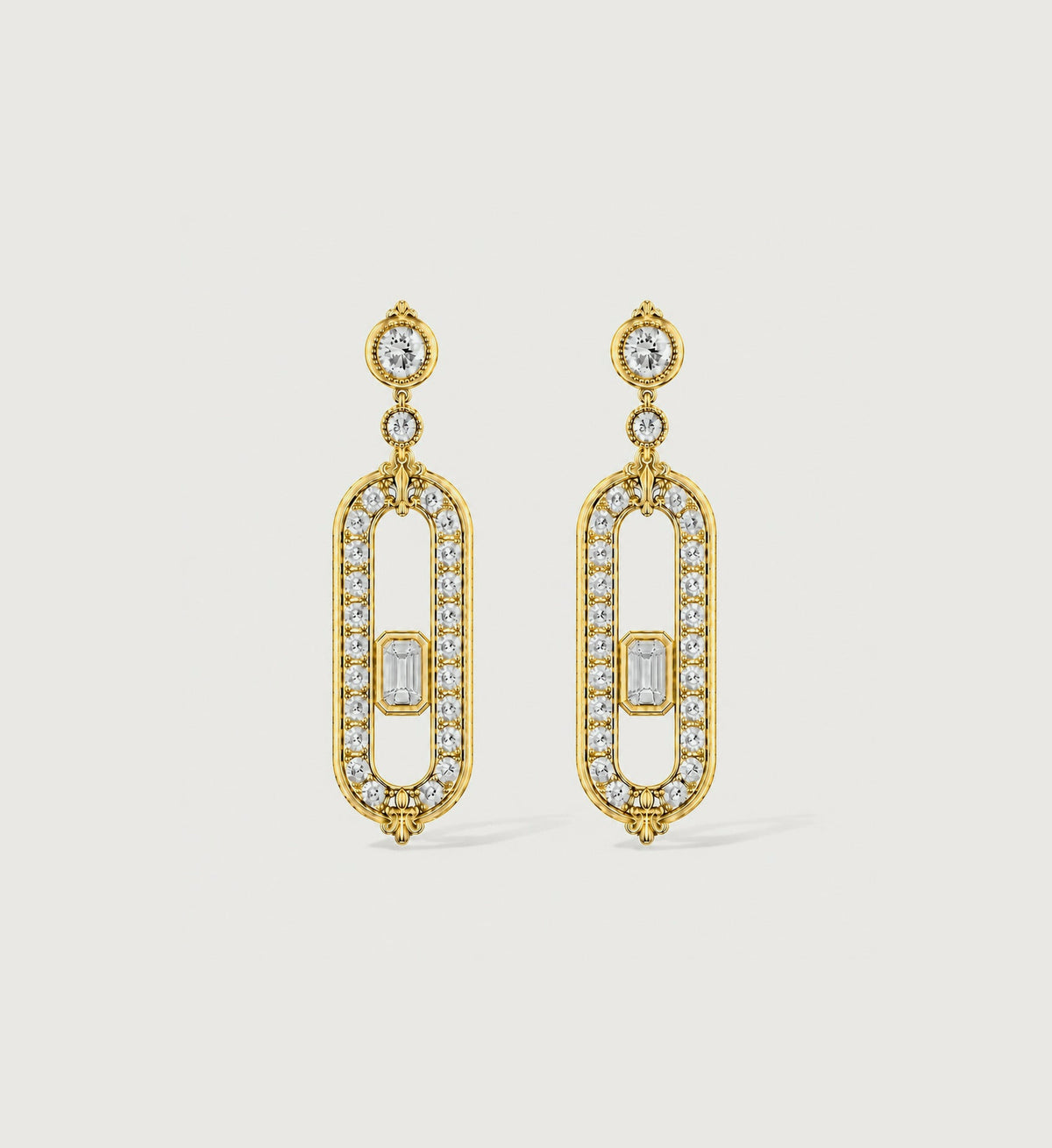 Relic Portal Drop Earrings (Gold), main product view