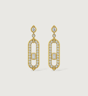 Relic Portal Drop Earrings (Gold), main product view