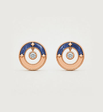 Relic Crescent Seal Earrings (Midnight Blue), main product view
