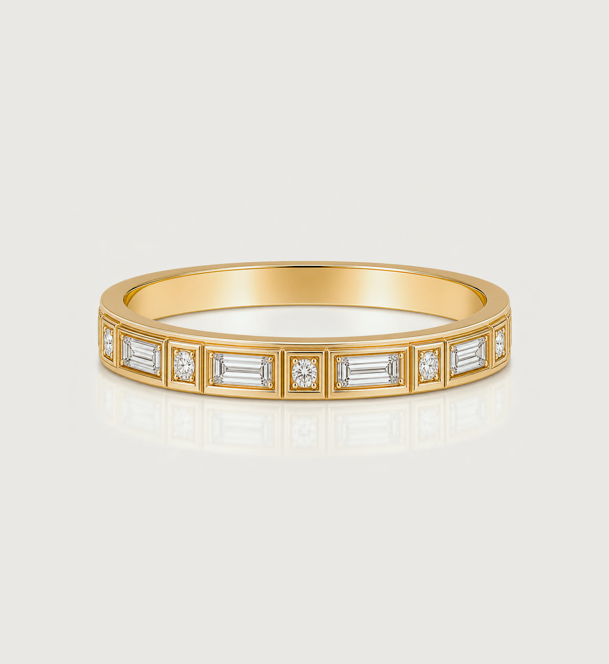 Relic Linear Baguette Ring (Rose Gold), main product view