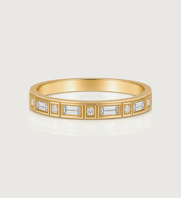 Relic Linear Baguette Ring (Rose Gold), main product view