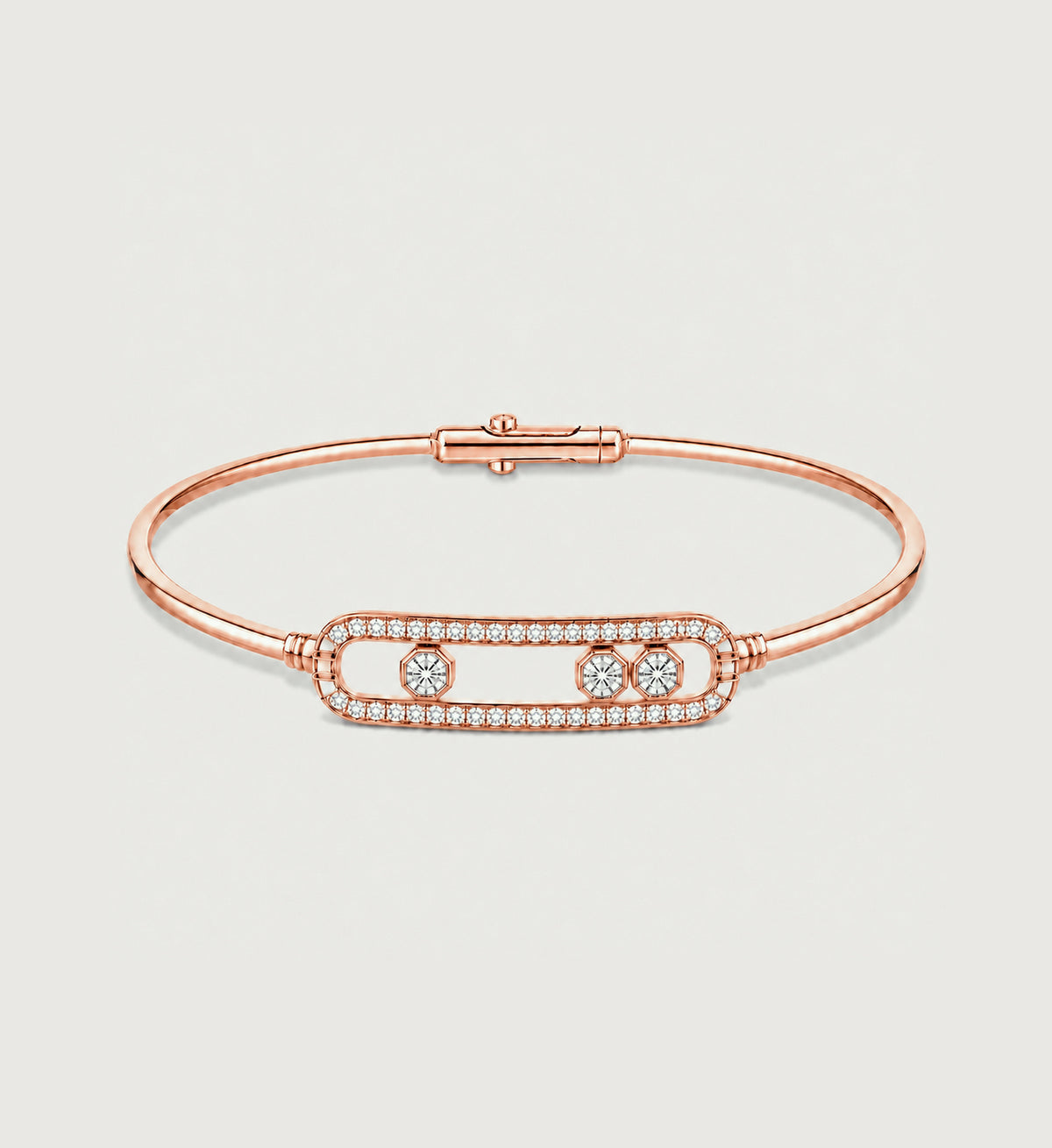 Relic Linear Halo Bangle (Rose Gold), main product view