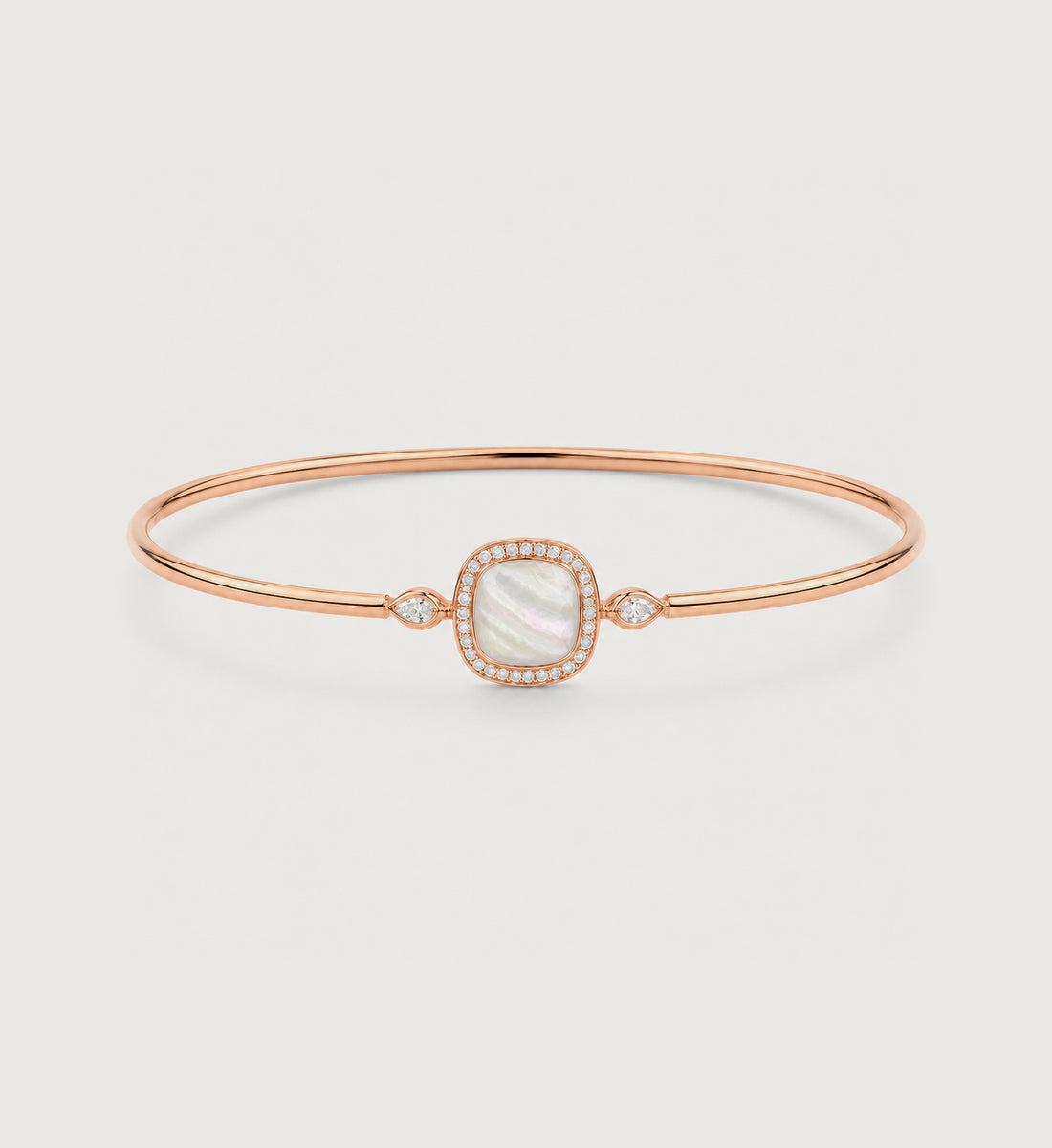 Relic Aura Bangle in pearl white, front product view