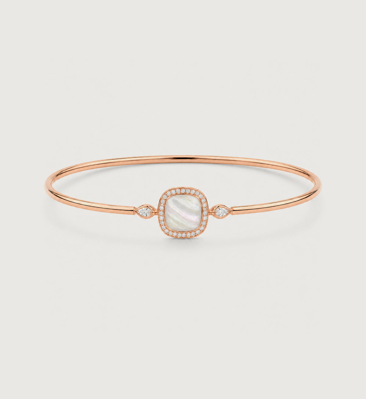 Relic Aura Bangle in pearl white, front product view