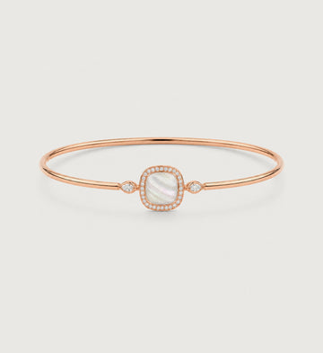 Relic Aura Bangle in pearl white, front product view