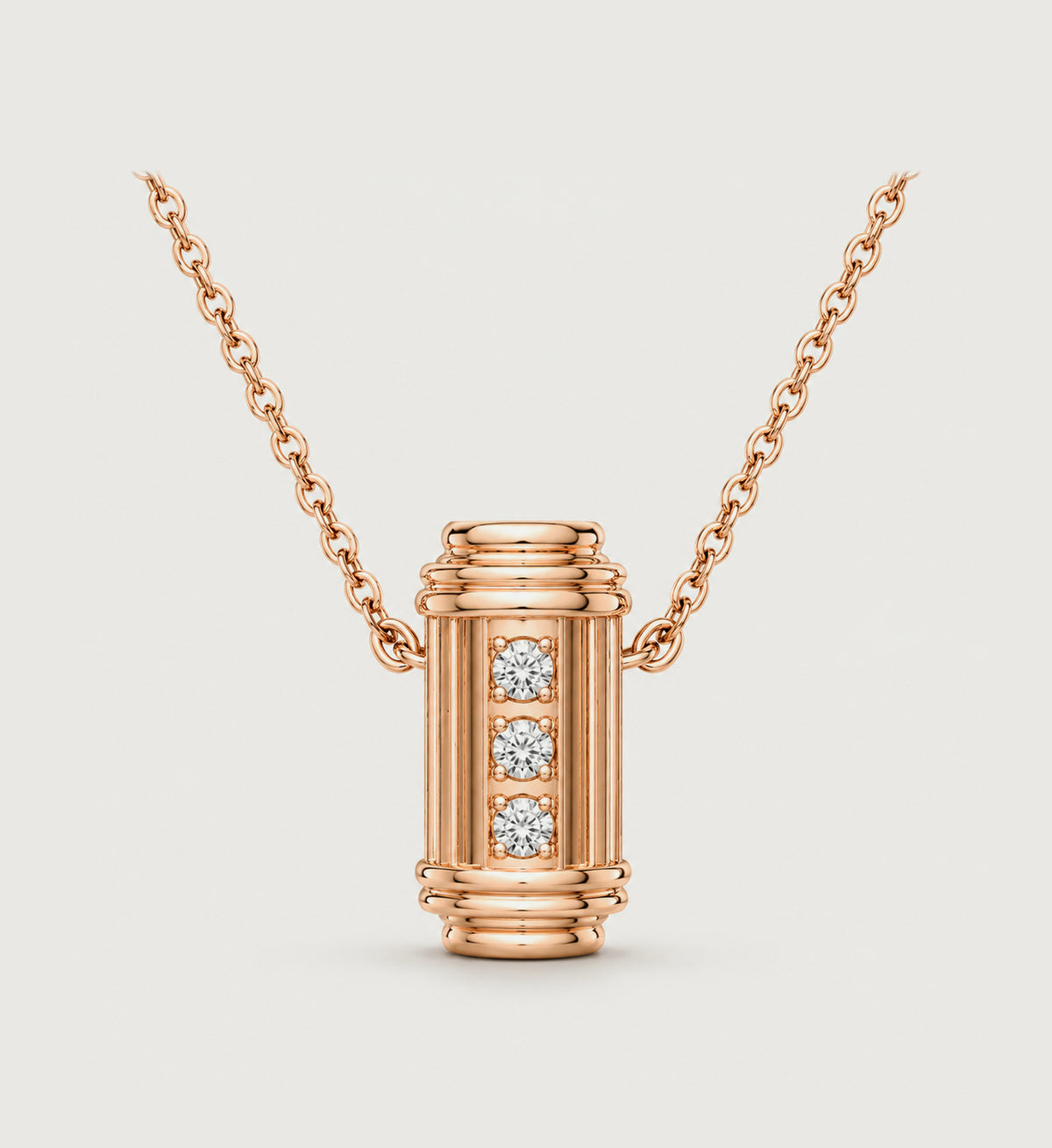 Relic Column Sigil Necklace (Rose Gold), main product view
