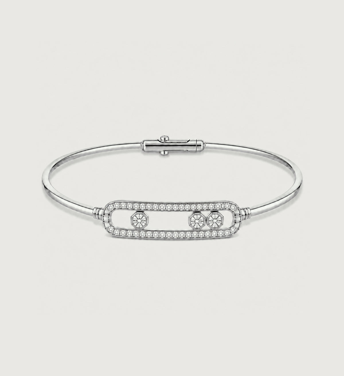 Relic Linear Halo Bangle (Silver), main product view