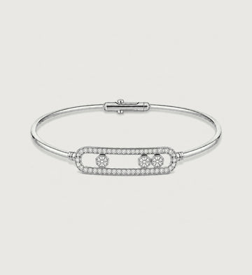Relic Linear Halo Bangle (Silver), main product view