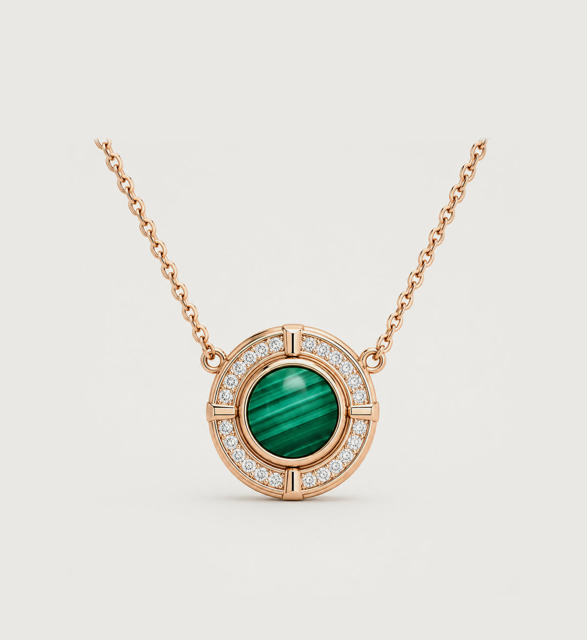 Relic Verdant Halo Necklace (Green Stone Effect), main product view