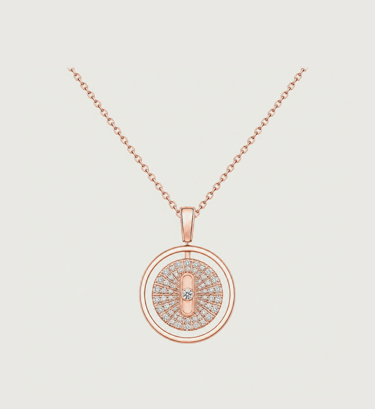 Relic Radiant Orbit Necklace (Rose Gold), main product view