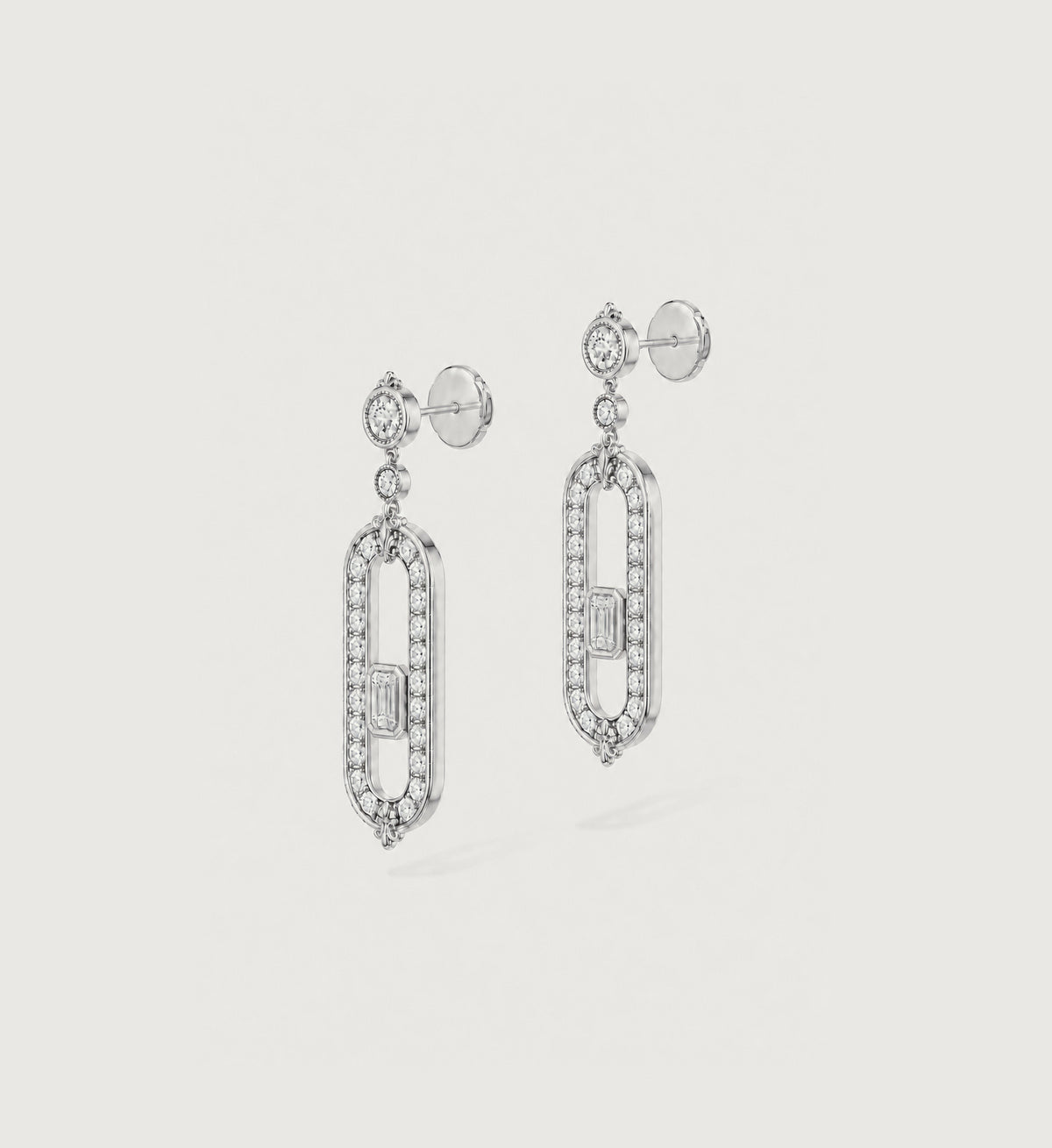 Relic Portal Drop Earrings (Silver), alternate product view