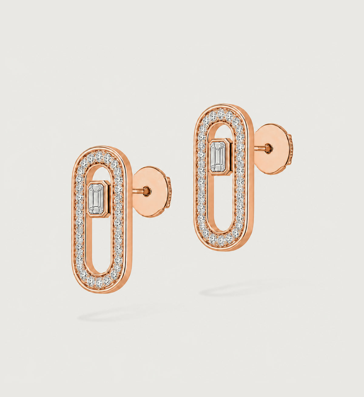 Relic Portal Stud Earrings (Rose Gold), alternate product view