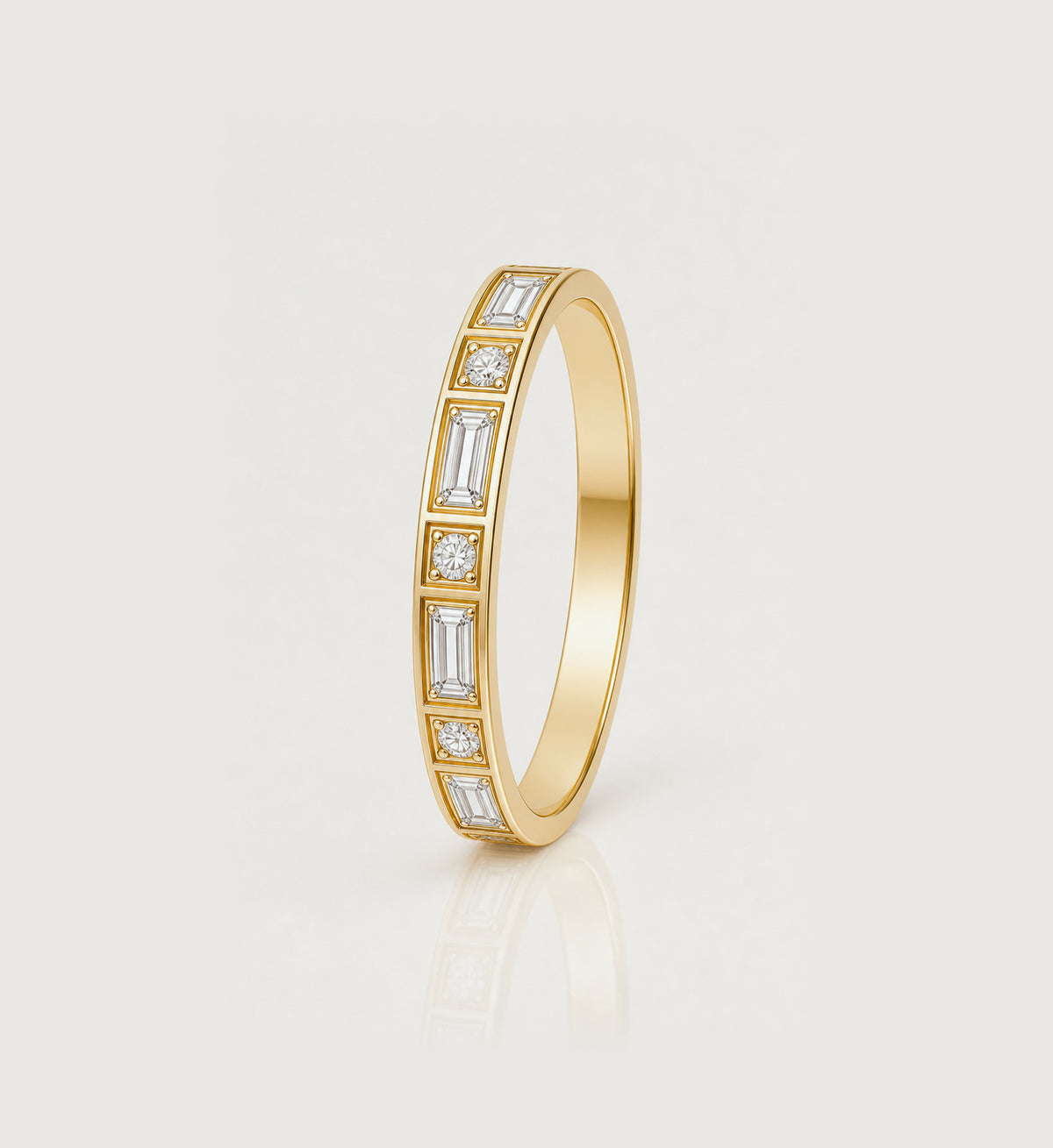 Relic Linear Baguette Ring (Rose Gold)