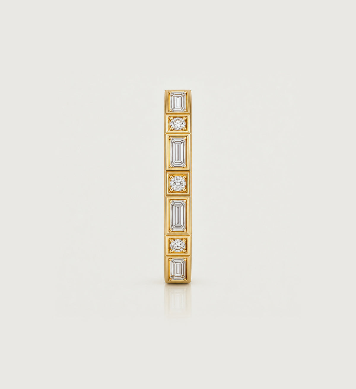 Relic Linear Baguette Ring (Rose Gold), alternate product view