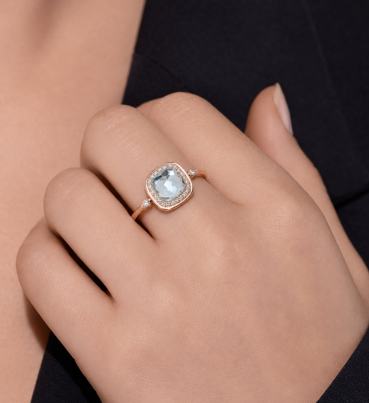 Relic Aura Ring (Sky Blue), model styling view
