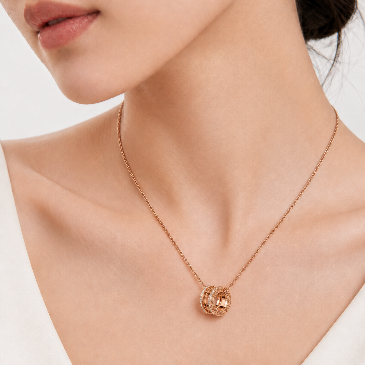 Relic Orbit Necklace (Rose Gold)