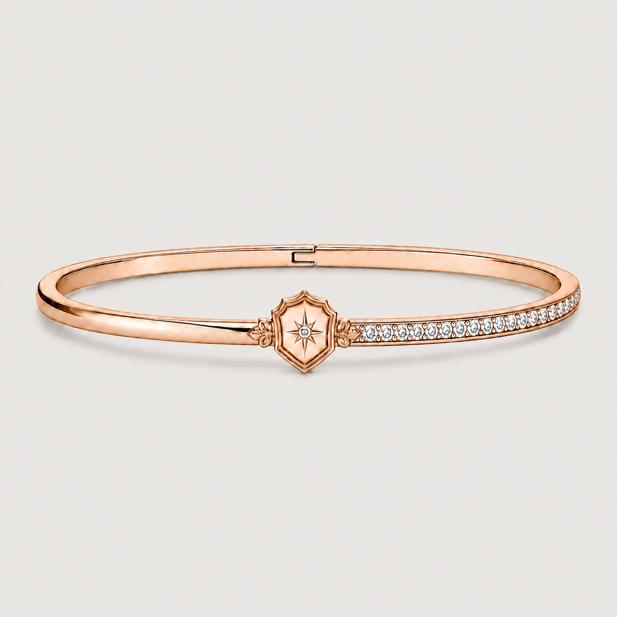 Relic Crest Bangle (Rose Gold)