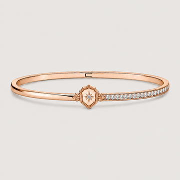 Relic Crest Bangle (Rose Gold)