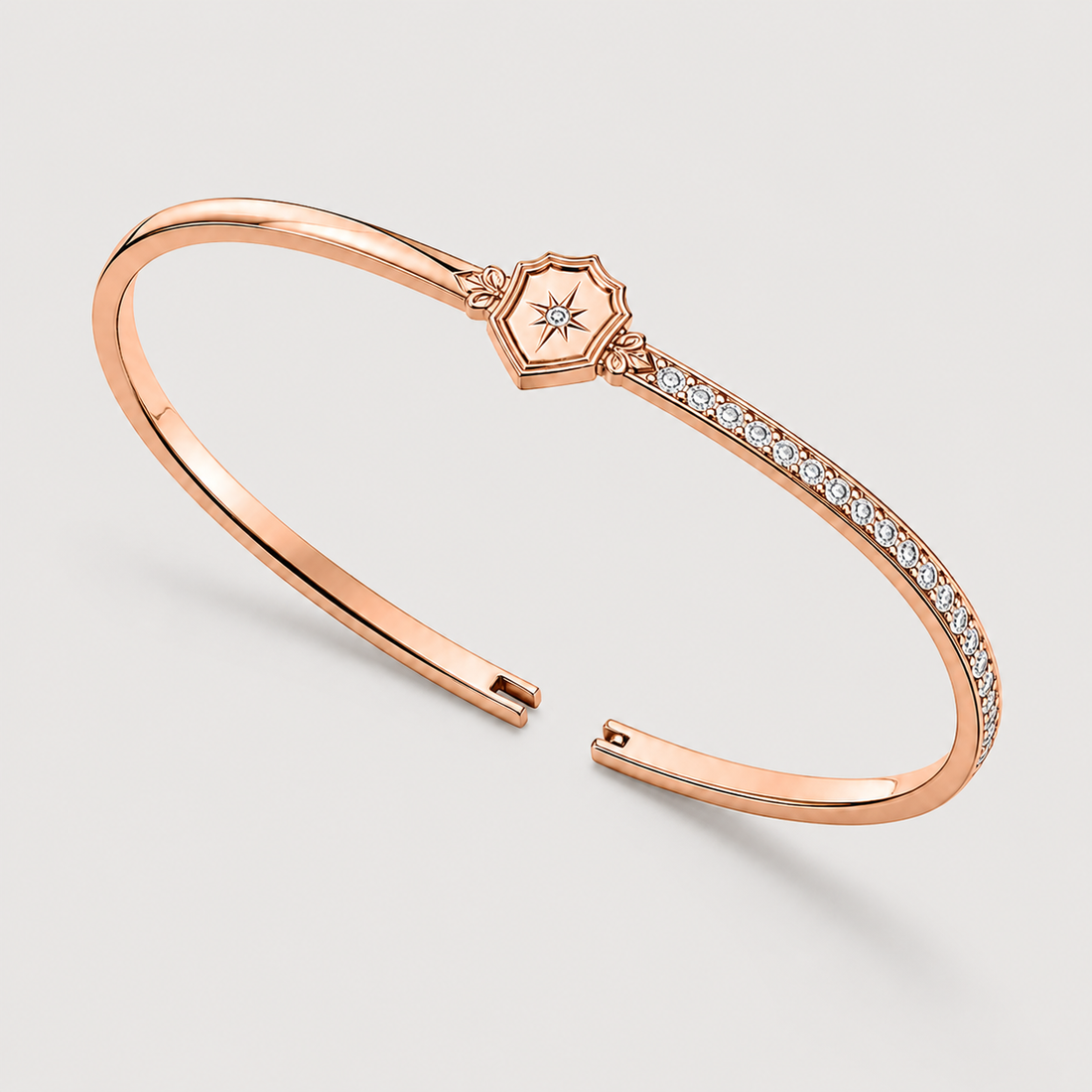 Relic Crest Bangle (Rose Gold)