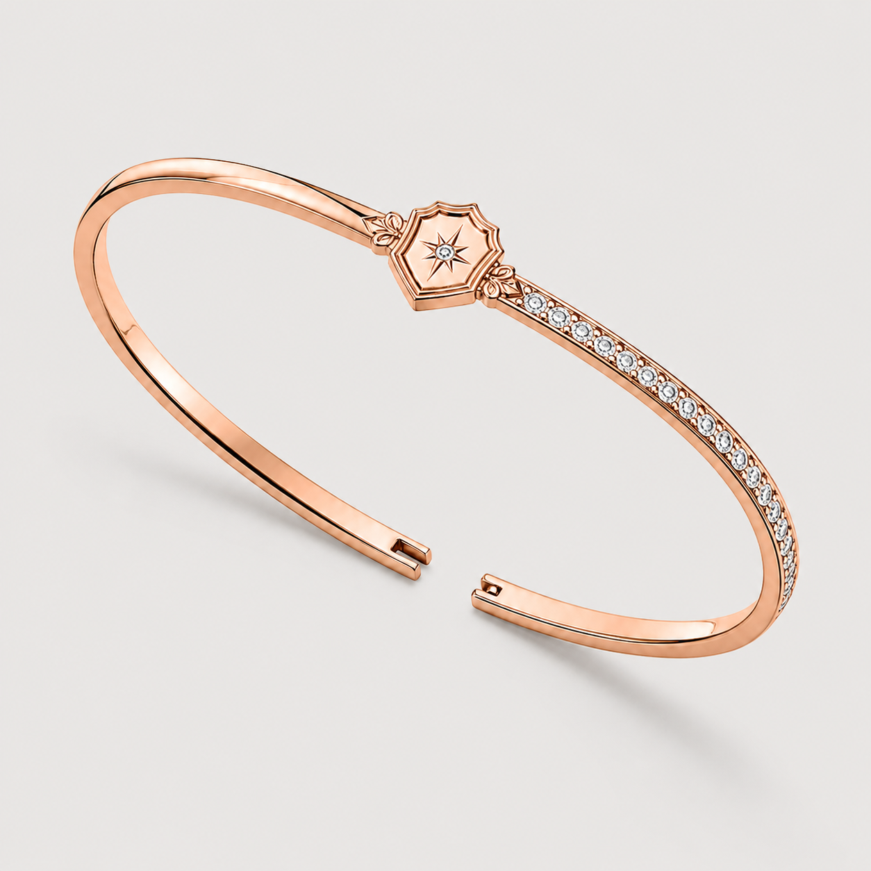 Relic Crest Bangle (Rose Gold)