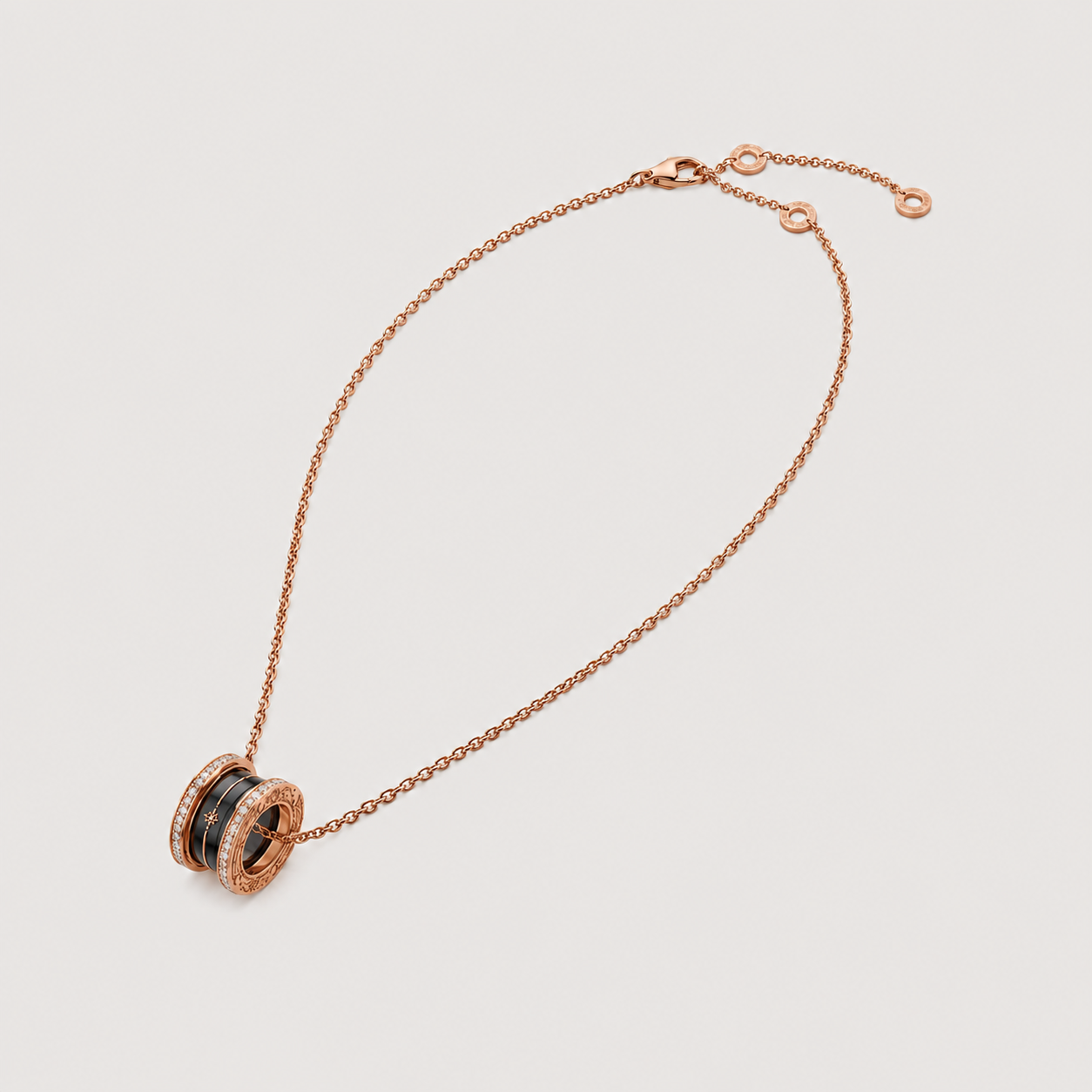 Relic Orbit Necklace (Black Enamel&Rose Gold)
