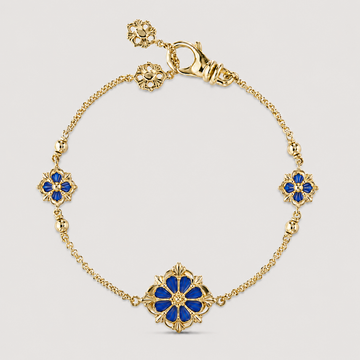 Relic Flora Bracelet (Sapphire Blue/ Gold)