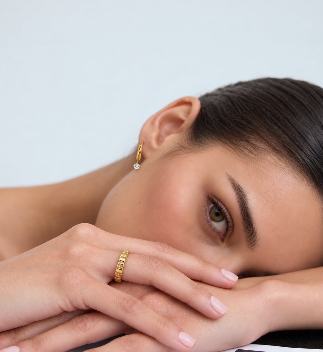 Alba Ribbed Band (Gold), main product view