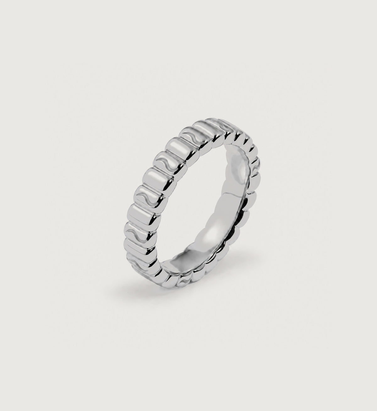 Alba Ribbed Band (Silver), main product view