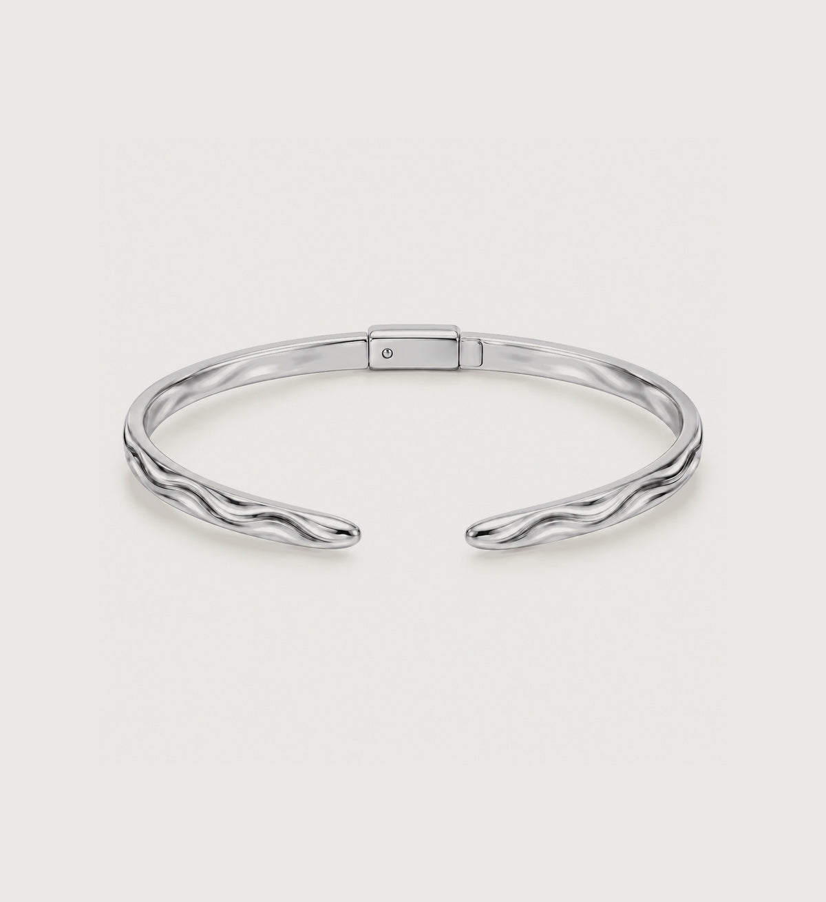Aline Slim Wave Bangle (Silver), main product view