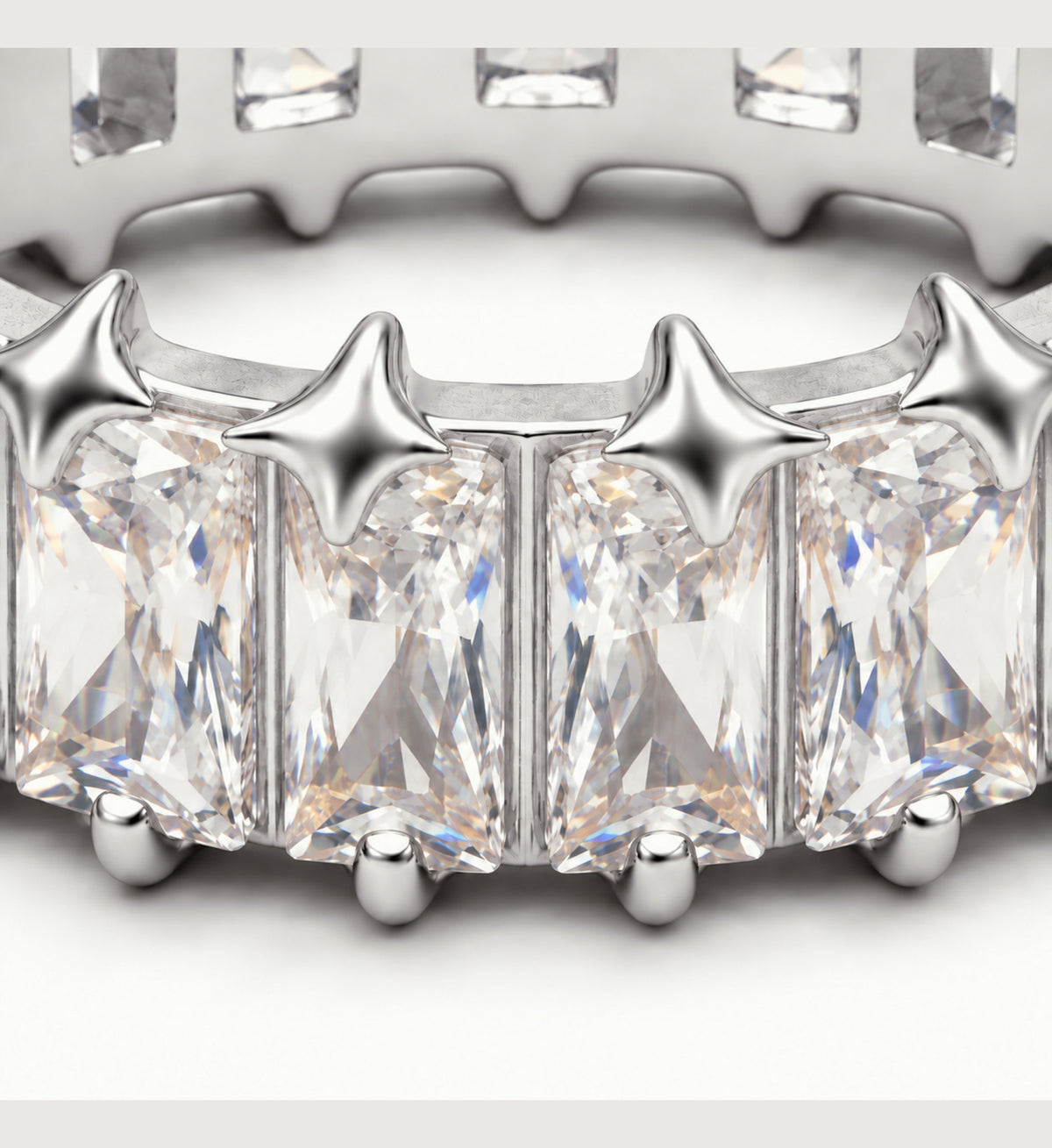 Astra Baguette Star Band (Silver), detail product view