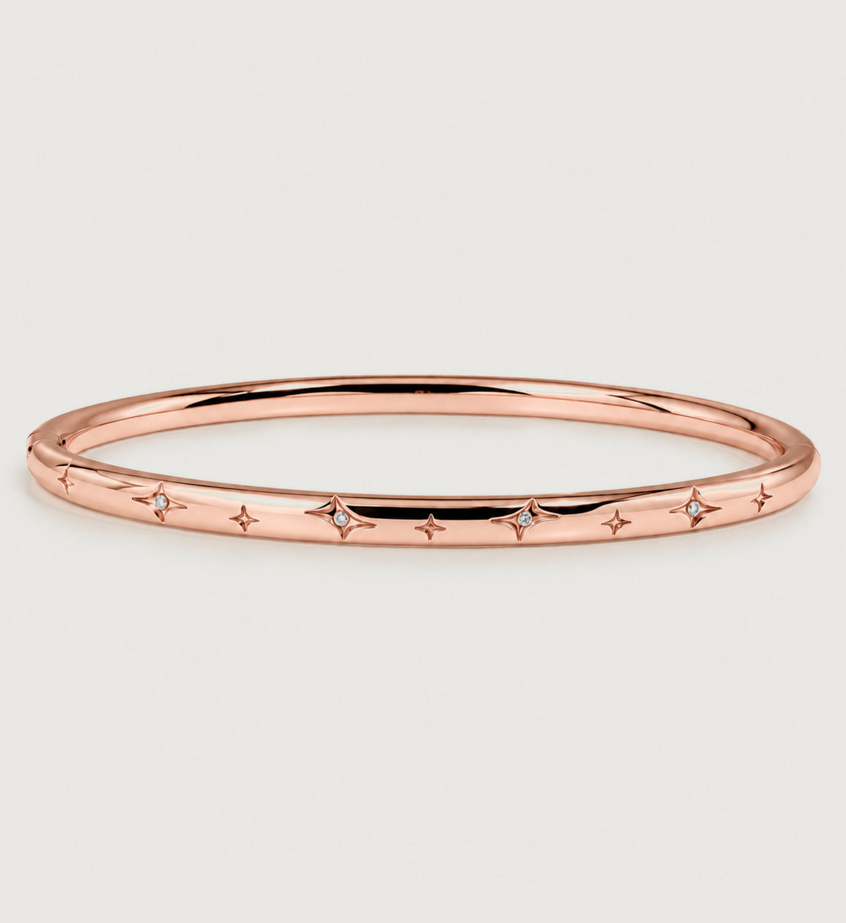 Astra Etched Star Bangle (Rose Gold), main product view