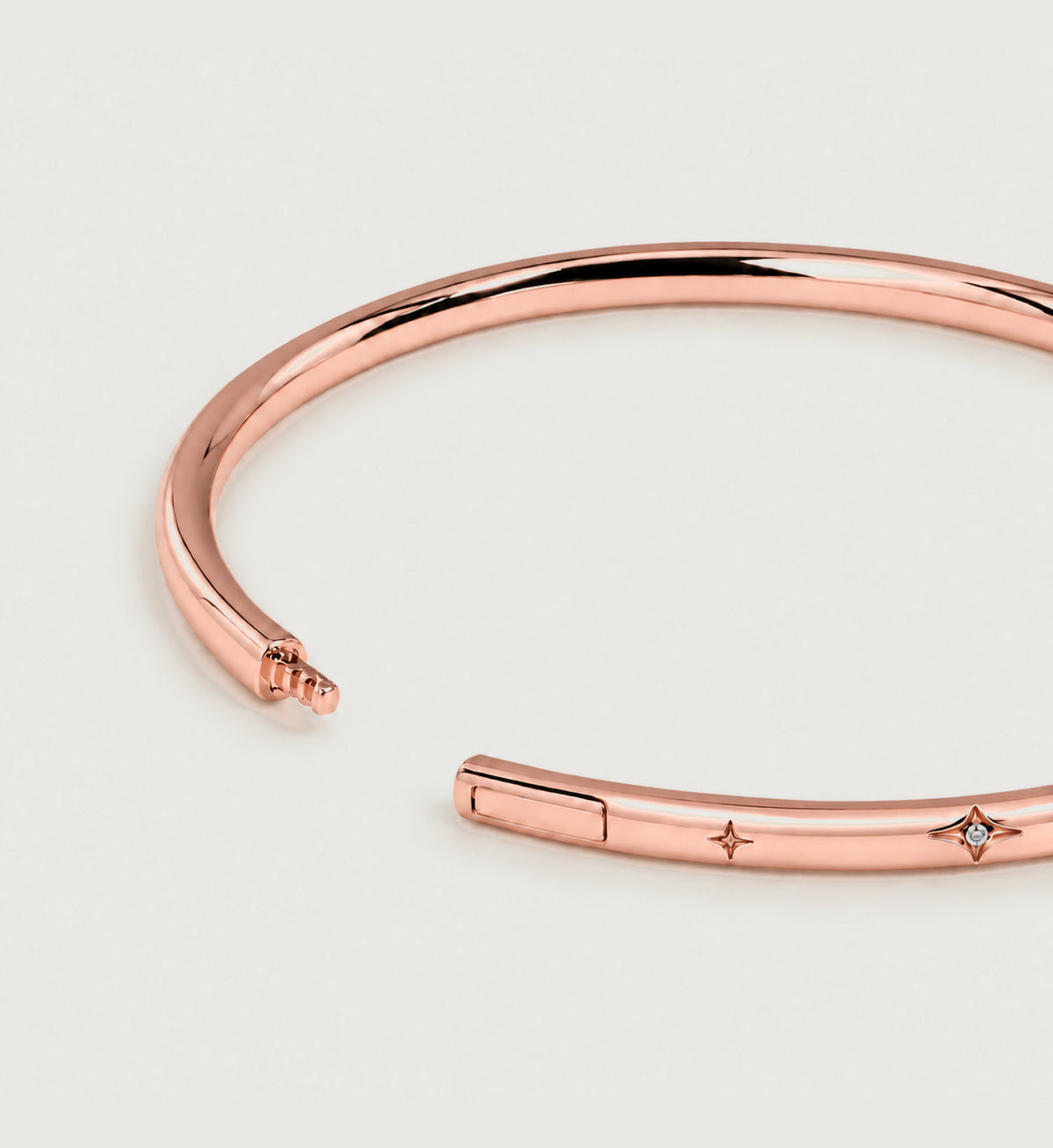 Astra Etched Star Bangle (Rose Gold), alternate product view