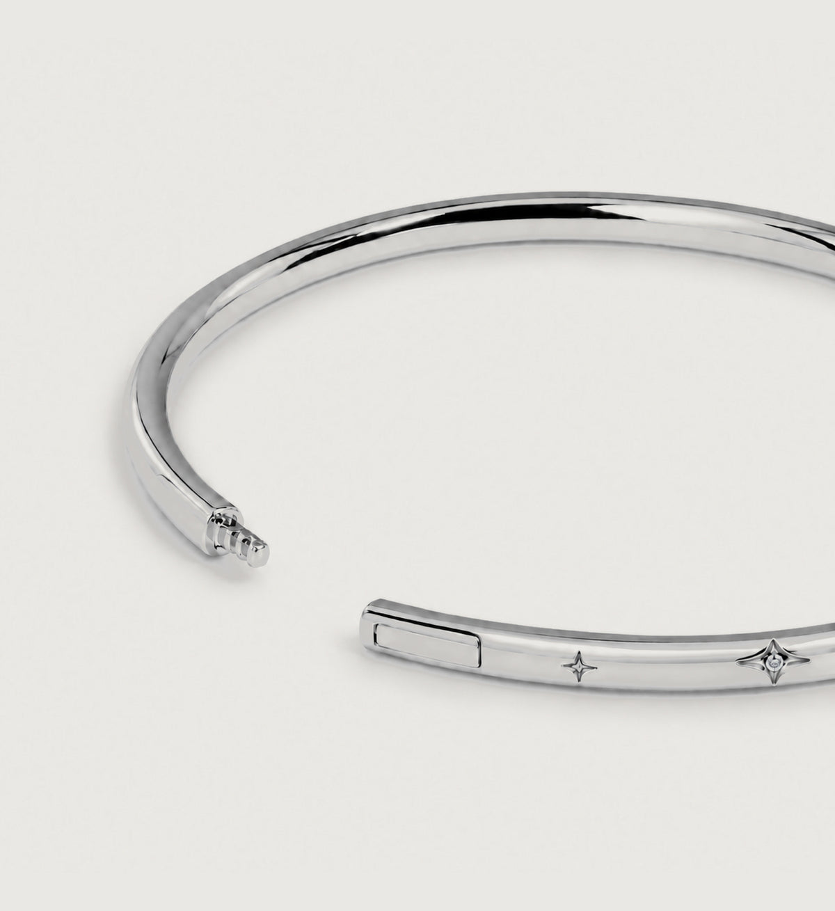 Astra Etched Star Bangle (Silver), alternate product view