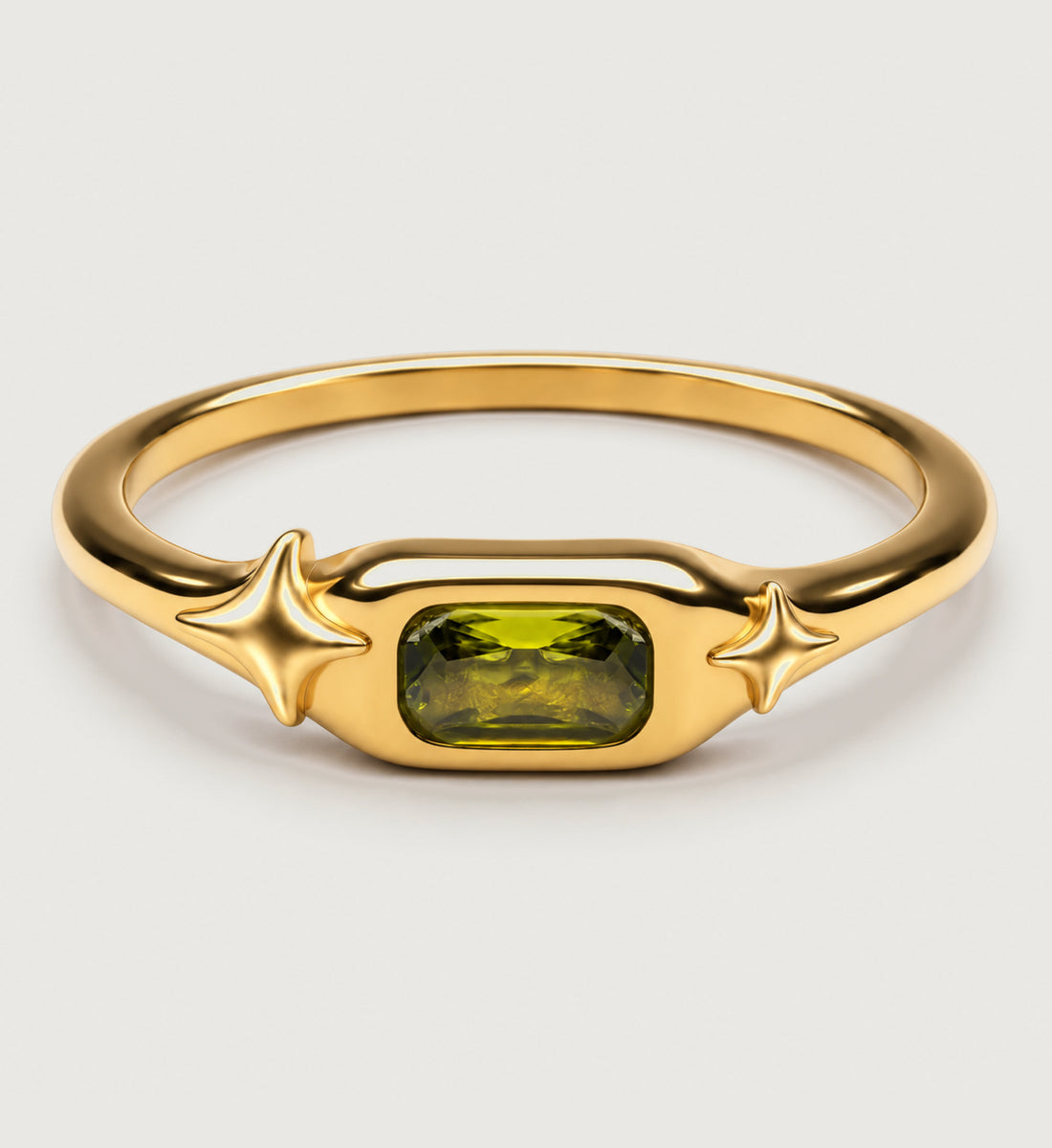 Astra Olive Star Ring (Gold), main product view