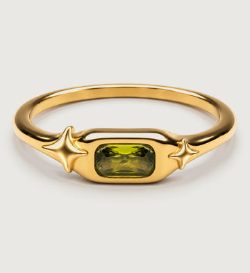 Astra Olive Star Ring (Gold), main product view