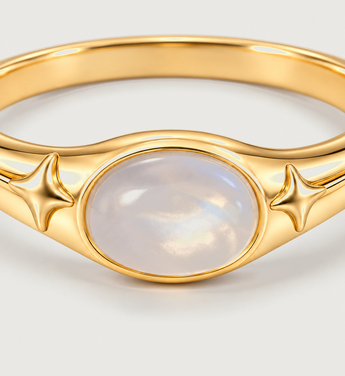 Astra Opaline Star Ring (Gold), detail product view