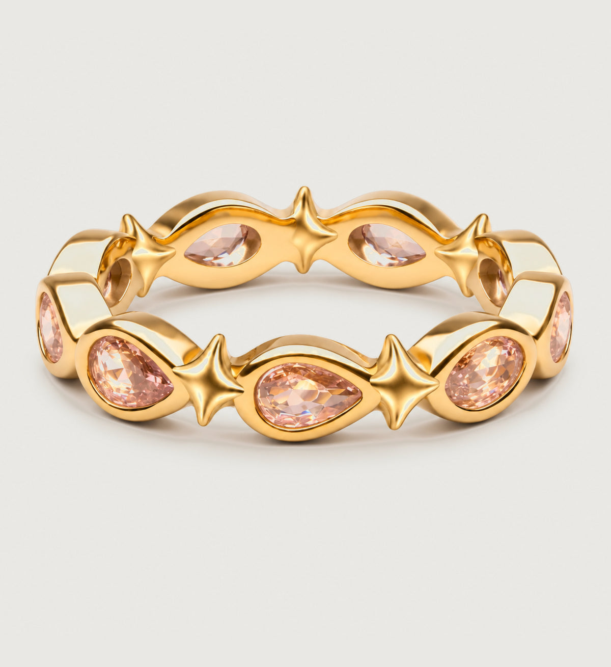 Astra Peach Orbit Ring (Gold), main product view