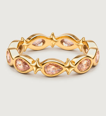 Astra Peach Orbit Ring (Gold), main product view