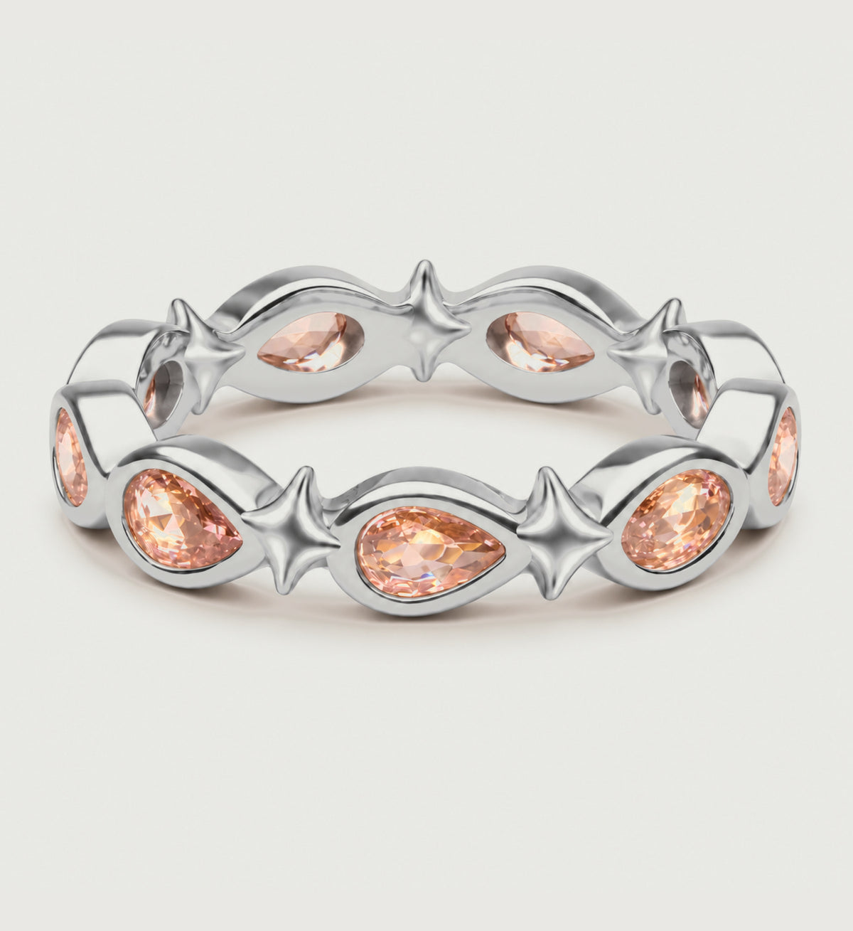 Astra Peach Orbit Ring (Silver), main product view