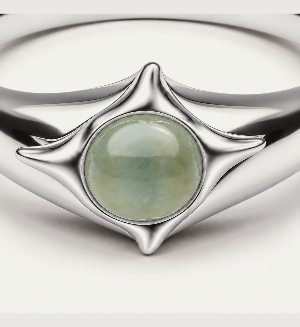 Astra Sage Star Signet Ring (Silver), detail product view