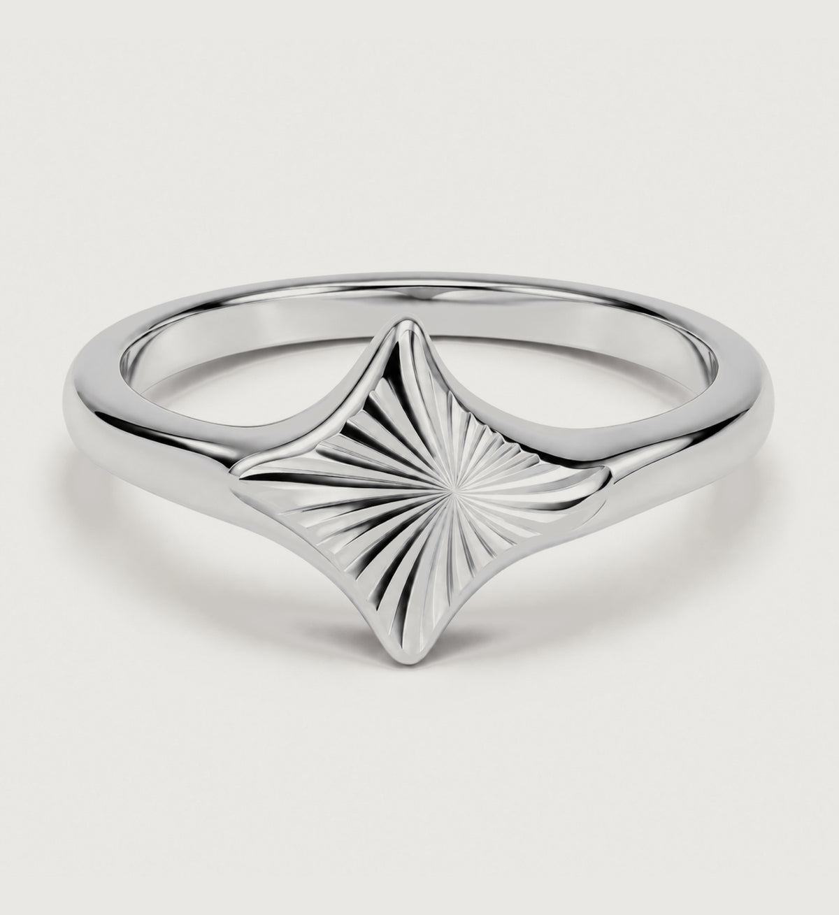 Astra Sunburst Signet Ring (Silver), main product view