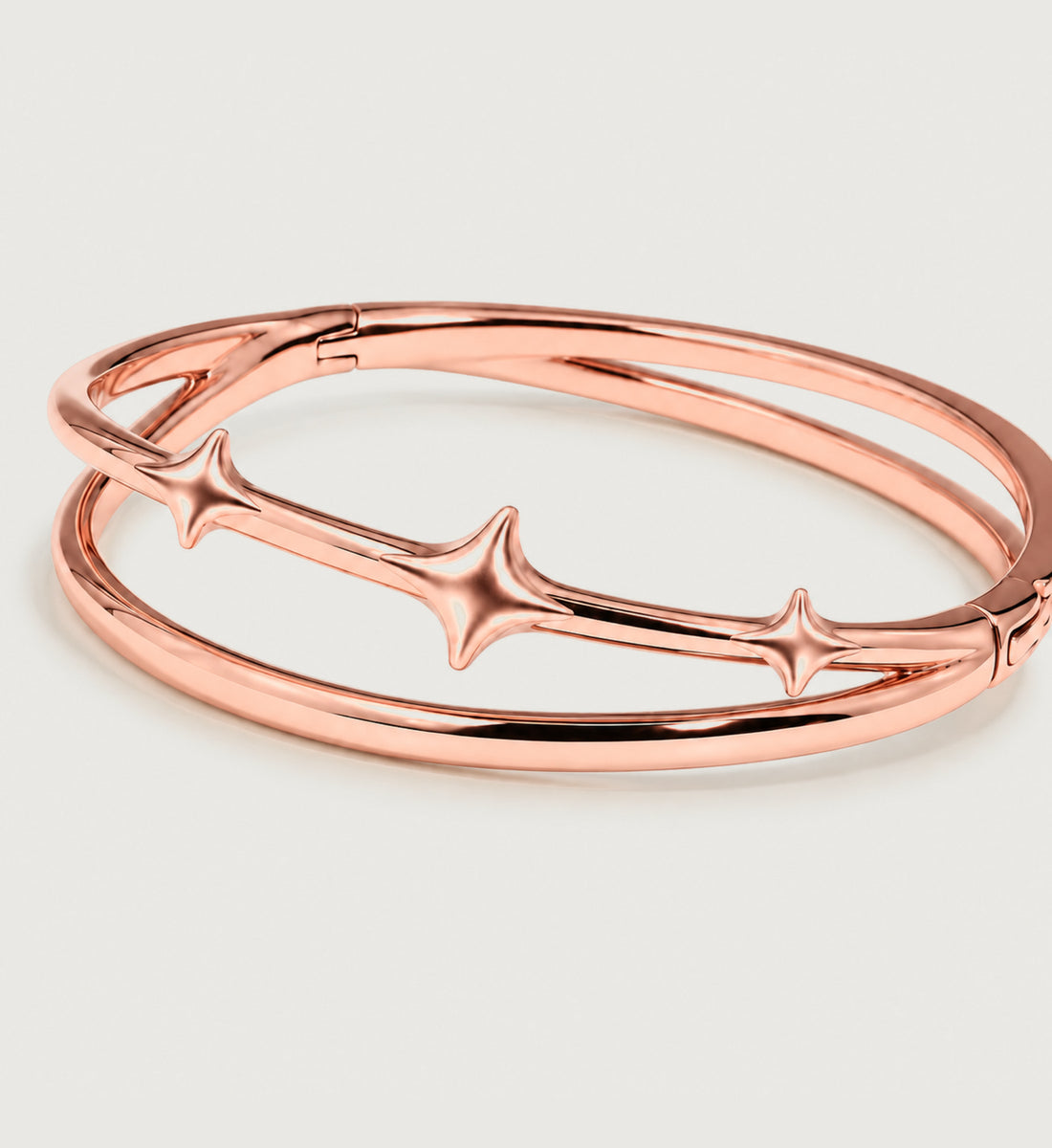 Astra Triple Star Bangle (Rose Gold), main product view