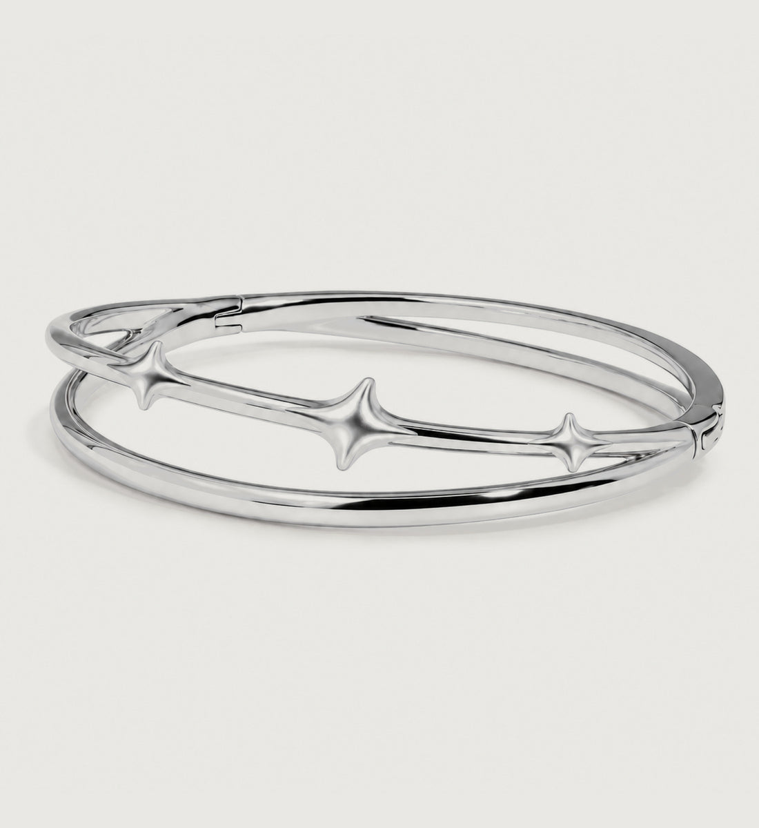 Astra Triple Star Bangle (Silver), main product view