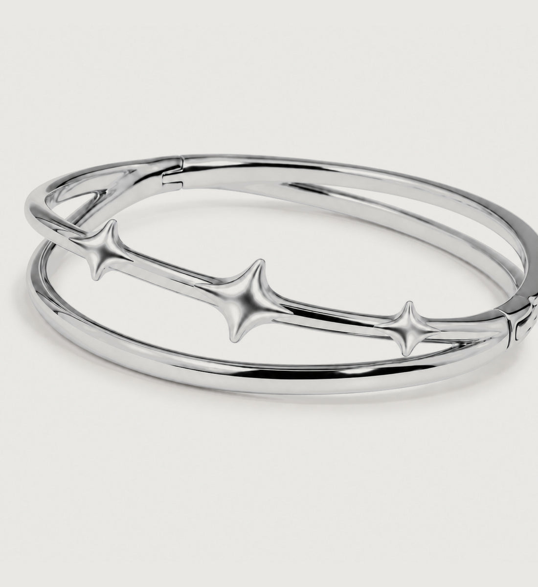 Astra Triple Star Bangle (Silver), main product view