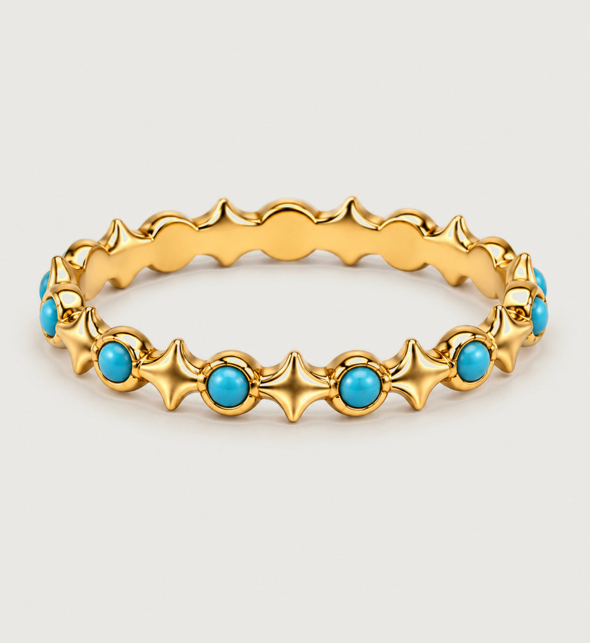 Astra Turquoise Star Band (Gold), main product view